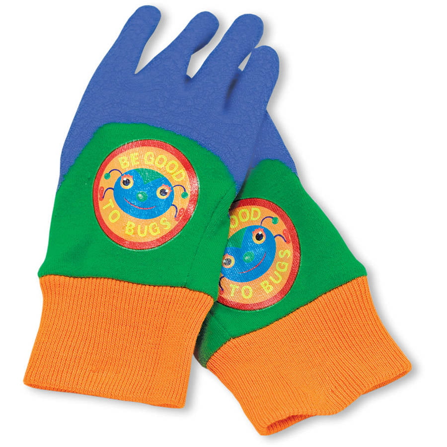 Bugs Latex Garden Gloves Toddlers Blue/green 