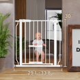 thumbnail image 6 of BalanceFrom Easy Walk-Thru Safety Gate with Pet Door for Doorways and Stairways with Auto-Close/Hold-Open Features, 30-Inch Tall, Fits 29.1 - 33.8 Inch Openings, White, 6 of 7