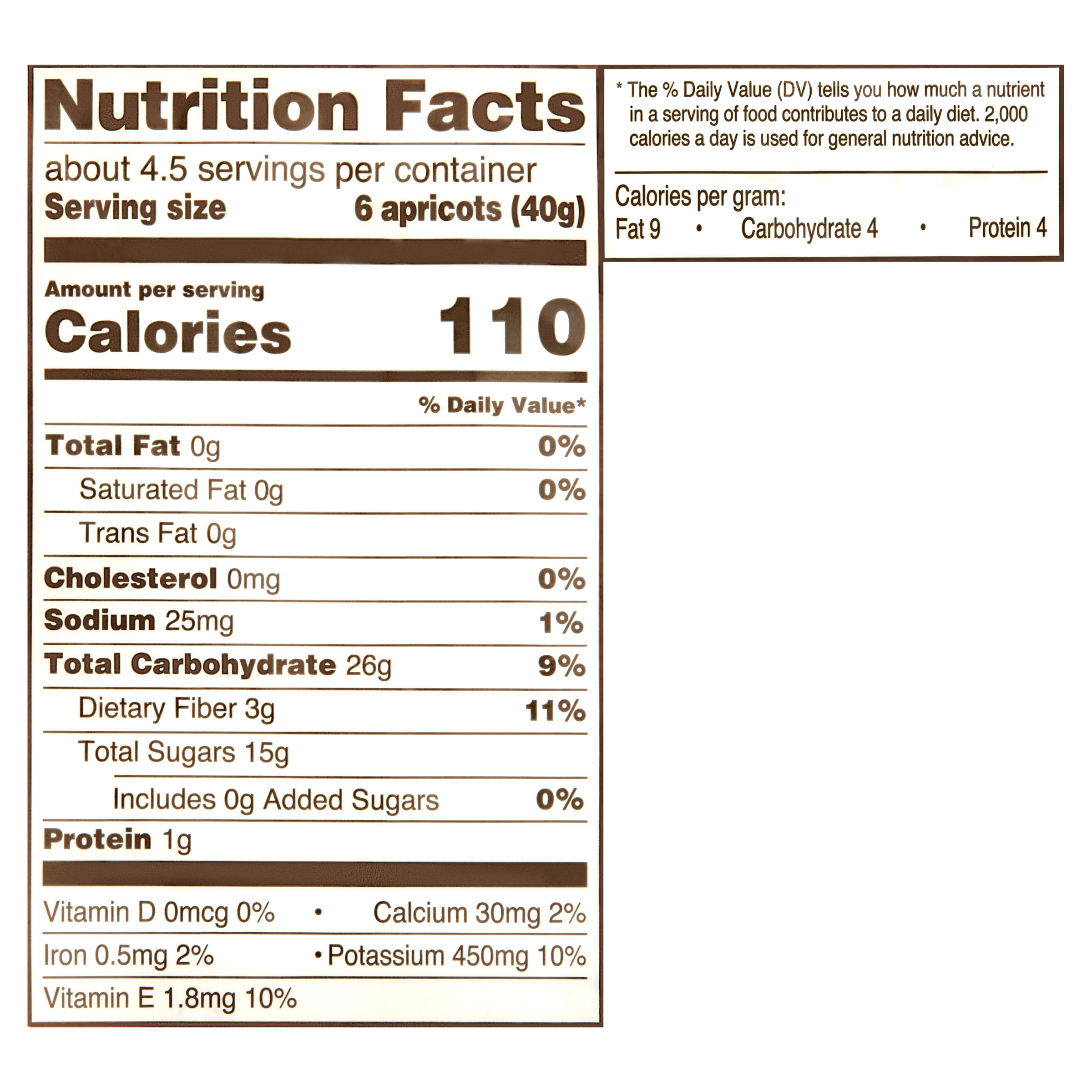 Great Value Dried Apricots, 6 oz