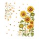 thumbnail image 3 of Pegatina de pared de girasol conjunto de papel tapiz decorativo decoración del hogar Fondo de sofá de PVC murales de pared floral calcomanía, 3 of 9