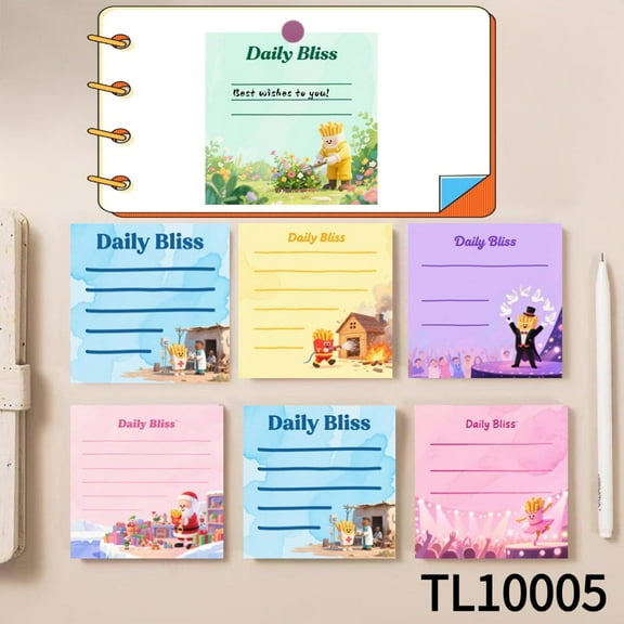 The Ultimate in Practicality and Ease (3.54×3.54 inches),100-pack with105 Various Emoticon Stickers,Adorable Elegant Vintage Sticky Notes for Office&Planning,Cute Notepads for Letters&Plans