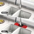 thumbnail image 4 of Logiee Minimalist Skull Red Print Kitchen Sink Splash Guard Faucet Mat for Splash Guard Behind Faucet Drip Catcher for Kitchen,Bathroom,Sink Mat,Dish Drying Mat,Bathroom-15" X 5.5", 4 of 7