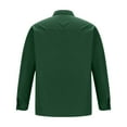 thumbnail image 2 of Jinhomg Men's Dress Shirts Regular-Fit Long Sleeve Button Down Collar Shirt Business Casual Solid Slim-Fit Oxford Shirt Green,L, 2 of 2