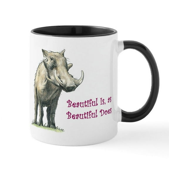 CafePress - Beautiful The Warthog Mug - 11 oz Ceramic Mug - Novelty Coffee Tea Cup