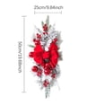 thumbnail image 4 of Corona de escalera de Navidad artificial que brilla intensamente con decoración de fiesta de luces de cadena (rojo) Tmvgtek Para estrenar, 4 of 6