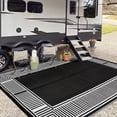 thumbnail image 4 of Reversible Patio Mat – Waterproof Plastic Straw – Washable, Non-Shedding & UV Resistant – Porch, Deck, Balcony, Backyard, Camping & RV – Outdoor Rug, 4 of 8