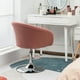 thumbnail image 2 of Silla de Tocador Moderna Costway de Terciopelo Ajustable Giratorio 360 Grados Rosa, 2 of 5