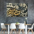 thumbnail image 2 of TISHIRON 3PCS Framed Canvas Wall Art Set,42"x28" Retro Old Mechanical Watch Canvas Art Decor, 2 of 7