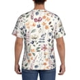 thumbnail image 3 of Vsdgher Watercolor Floral Print Men's Dry Fit Mesh Athletic Shirts Moisture Wicking Tennis T-Shirt Tops, 3 of 9