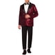 thumbnail image 2 of BLAZERS DE HOMBRE INSPIRE CHIC Con Solapa Pico, Un Botón, Brillante, Argyle, Lentejuelas, Rojo, 2 of 5