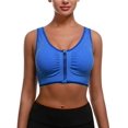 thumbnail image 1 of Front Closure Posture Bra Back Support Full Coverage Wirefree Jacquard Bras, 1 of 3