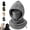 Gray, variant on 3-in-1 Fleece Balaclava Hood, Fleece Double Layer Integrated Hat with Face Mask Neck Gaiter, Windproof Thermal Winter Cap