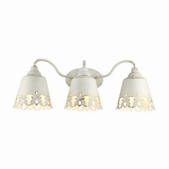 Golden Lighting 0883-BA3 AI Eloise 3-Light Vanity Light in Antique Ivory