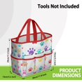 thumbnail image 3 of Garden Tool Bag,Colorful Dog Paw Footprint Garden Tool Organizer,Garden Gifts,Waterproof Multi-Pocket Garden Tool Storage 11.8x5.5x11.4 Inch(Tools NOT Included), 3 of 6