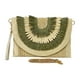 thumbnail image 1 of Bolso bohemio tejido a mano con cadena de metal para el hombro, ideal para salidas diarias. Beige, 1 of 9