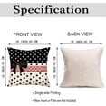 thumbnail image 5 of Valentines Day Bow Decor Pillow Cover 18x18 Inch White Black Pink Love Heart Polka Dot Festival Decoration Throw Pillow Covers Holiday Home Decorative Cushion Case for Couch, 5 of 6