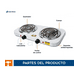 thumbnail image 5 of Parrilla eléctrica 2 quemadores blanca 127V, 5 of 5