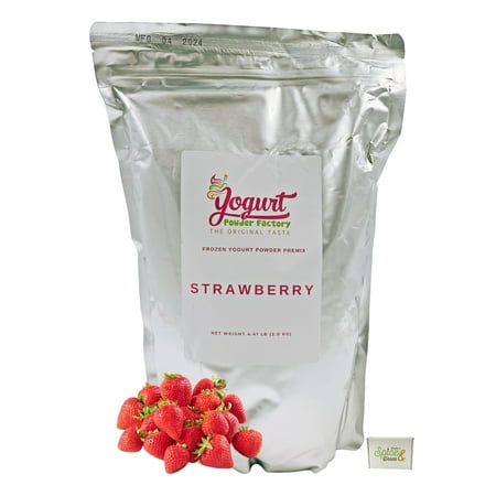 Frozen Yogurt Pre Mix | Gluten Free & Low Fat | (70.4 oz. Strawberry) Frozen Yogurt Pre Mix | Gluten Free & Low Fat | (70.4 oz. Strawberry)