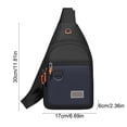 thumbnail image 3 of Sleek Nylon Fabric Bag, Business Chest Bag, Multi Layered Crossbody Pouch, Commuting Backpack with Headphone Port, 12 Inch for Travel and Men, 3 of 6