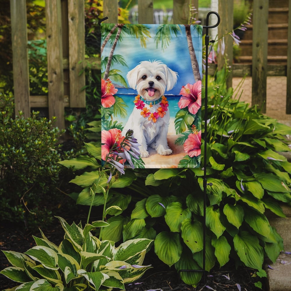 Maltese Luau Garden Flag 11.25 in x 15.5 in