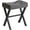 Grey, variant on U-Shaped PU Vanity Stool, Square Makeup Chair with X-Leg, Ottoman Seat Footrest Stool, Multi-Use as Small Side Table, for Bedroom, Living Room, Black WBD019B