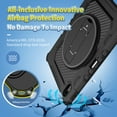 thumbnail image 3 of ELEHOLD for iPad 10th Geneartion 10.9 Inch 2022 Rugged Case with 360° Ratation Hidden Kickstand Pencil Holder Shockproof Heavy Duty Protection Cover for iPad 10.9 Inch,Black, 3 of 6