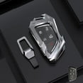 thumbnail image 3 of For Cadillac Key Fob Cover, metal Key Fob Case Compatible with 2020-2021 Cadillac CT5 CT6 XTS XT4 XT5 ATS,etc with Keychain, 3 of 8