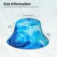 thumbnail image 4 of Vsdgher Blue Shell Print Bucket Hat for Men&Women Bucket Hat Reversible Summer Double-Side-Wear Travel Gardening, Beach, Camping, Hiking, Fishing Cap, 4 of 5