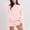 Pink, variant on Womens 2 Piece Outfits no boundaries Round-Neck Long Sleeve Sweatshirt Shorts Casual Suit Sets Pink S