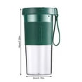 thumbnail image 2 of kurtrusly Mini Juicer Cup Waterproof USB Rechargeable Portable Small Blender Home Travel Smoothie Maker Mixer, Dark Green, 2 of 8