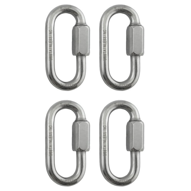 US STAINLESS 4 Pieces Stainless Steel 316 Quick Link 5/16" (8mm) Marine Grade