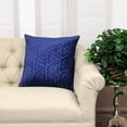 thumbnail image 3 of Parkland Collection Delta Transitional Quilted Blue Throw Pillow, 3 of 7