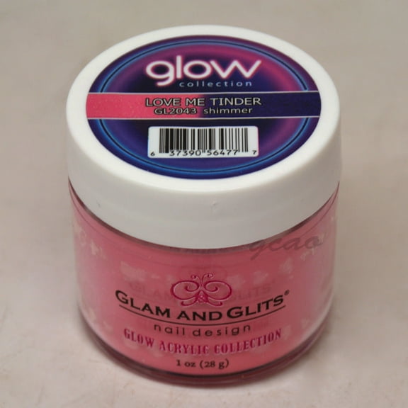 Glam and Glits GLOW ACRYLIC Glow in the Dark Dip Powder 2043 Love Me Tinder