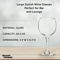 Premiere 20.5 oz. Stemmed Wedding Wine Glasses Set of 12, Perfect for