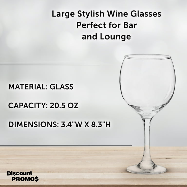 Premiere Wedding Wine Glasses 20.5 oz. Set of 12, Bulk Pack - Restaurant  Glassware, Perfect for Red Wine or White Wine - Clear 
