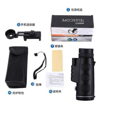 Image of 50x60 Universal Zoom Optical HD Mobile Phone Camera Lens Monocular Telescope Telephoto w/Cell Phone Clip+Compass