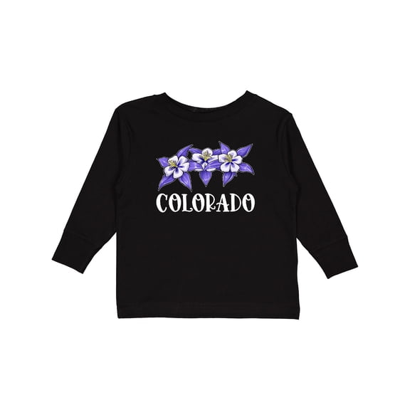 Inktastic Colorado Columbine Flowers Boys or Girls Long Sleeve Toddler T-Shirt