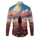 thumbnail image 2 of Camisa con solapa con estampado 3D de globos para hombre y mujer, camisas casuales de moda de manga larga, blusas con botones, ropa unisex de gran tamaño, 2 of 4