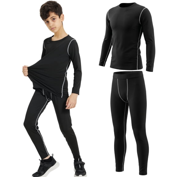 LANBAOSI Kids Boys Thermal Underwear Set Long Johns Base Layers Set Size L