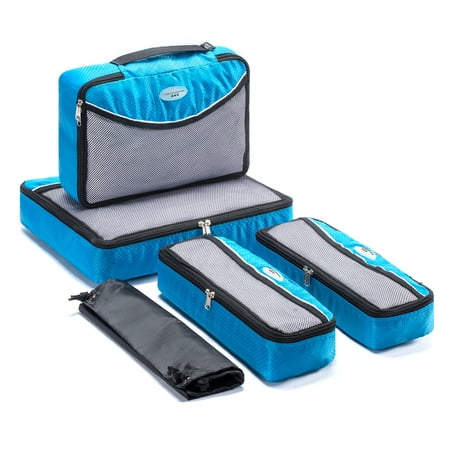 SOHO Designs Travel Organizer/ packing cubes with Laundry Bag 5 Pcs Set Aqua Marine *Buy Direct From The Manufacturer with Best Price !