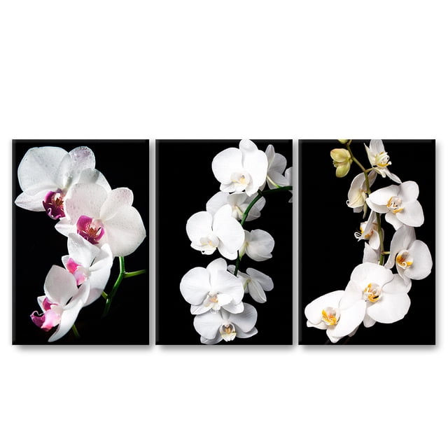 Cuadros Decorativos Orquídeas Blancas Set 3 piezas Joss Design 40 x 60