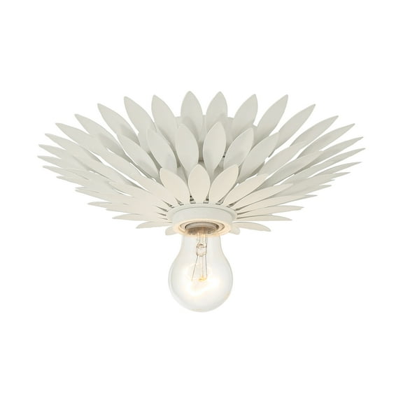 Crystorama Lighting Group 500 Broche 11" Wide Semi-Flush Ceiling Fixture - White