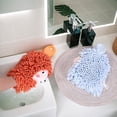 thumbnail image 4 of REGALWOVEN Cute Cartoon Alpaca Fuzzy Ball Hand Towel,1 Pc Soft Absorbent Chenille Decorative Bathroom Hanging Towels Green 7" x 11", 4 of 5