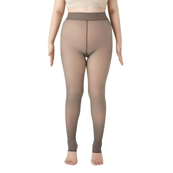 Fauean Women's Tights 220G Pantyhose of Through Plus Pairs Bottoming Meat Velvet Stockings F