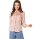 thumbnail image 1 of Blusa Allegra K Manga Larga Estampado Floral Con Volantes Cuello De Corbata Para Mujer Blanco M, 1 of 6