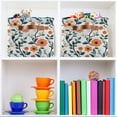 thumbnail image 6 of Yayeee 2 Pack Canvas Storage Basket with Handles for Shelves Fabric Bins Closet Organizer, Flowers Pattern, 6 of 8