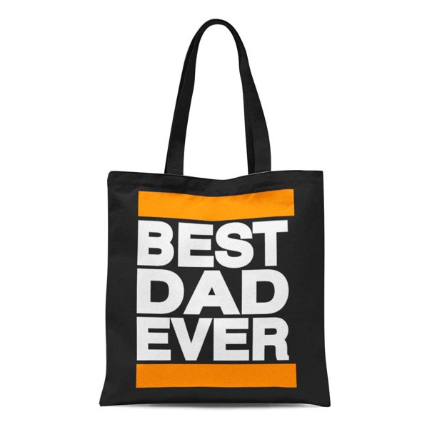 ASHLEIGH Canvas Tote Bag Daddy Best Dad Orange Favorite Greatest ...