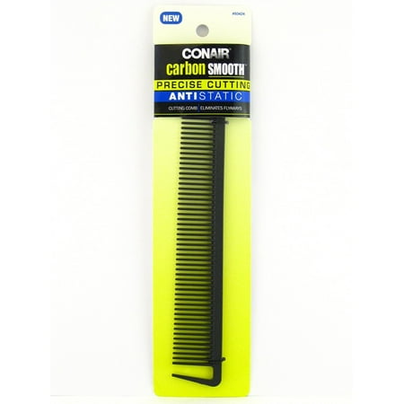 Carbon Smooth Cutting Comb, Eliminates Static Electricity & Flyaway Hair By Conair Ship from