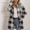 thumbnail image 2 of LYXSSBYX Winter Shackets for Women Women Casual Long Sleeve PlushLong Coat Tops Blouse Coat, 2 of 6