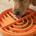 thumbnail image 6 of Slow Feeder Dog Bowls, Puzzle Silicone Dog Feeding Bowls with Suction Cups, Anti-Choking, Non-Slip Design, Reduces Boredom, Anxiety, Ideal for Medium to Small Dogs & Cats(Saffron,7.9"), 6 of 6